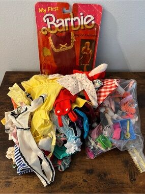 Huge VTG Barbie Clothes Accessories LOT My First Barbie NIP See Other Pics